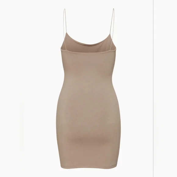 🌞ARITZIA Wilfred Free Tiny Dress Mini Bodycon Stretch Jersey Yellow Size S - Picture 7 of 12